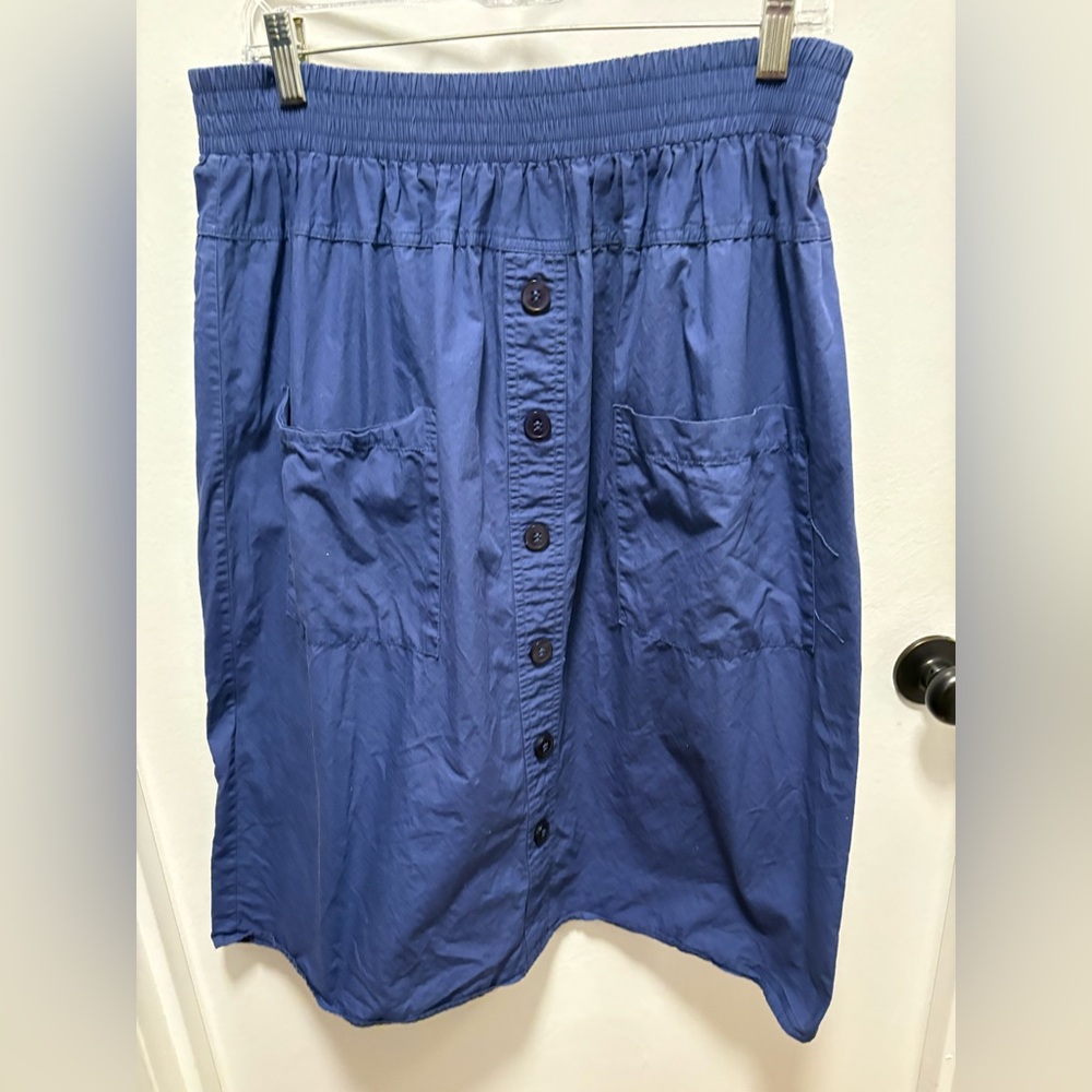 ASOS Blue Button-Front Skirt